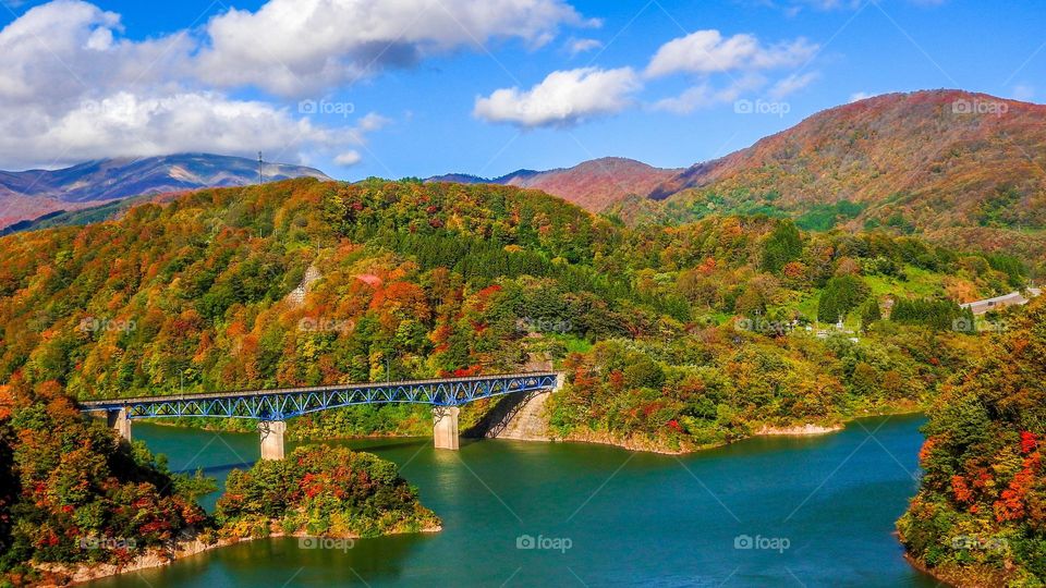 beautiful mountain view in the eye