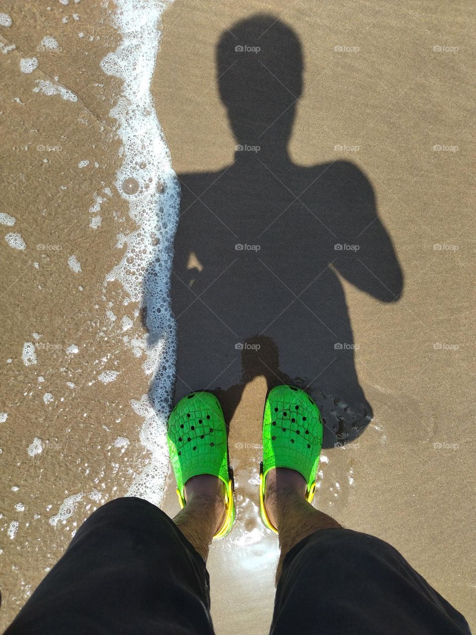 Me and my shadow on the beach