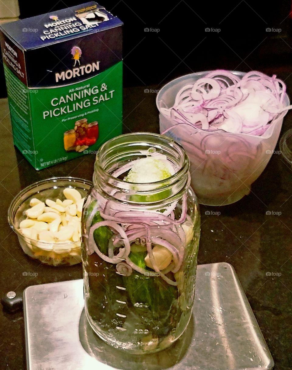 ingredients for bread and butter pickles