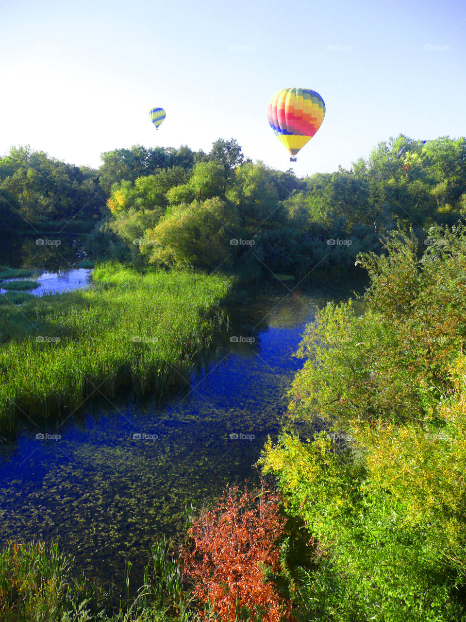 Hot air balloon from the inside 