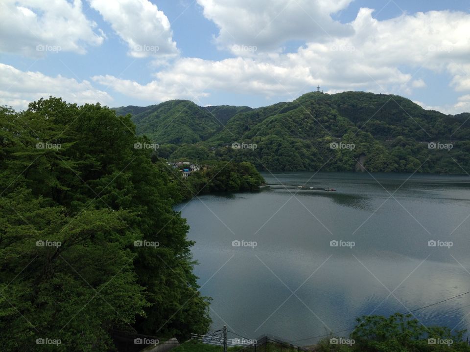 Tsukui lake in kangawa prefecture, japan