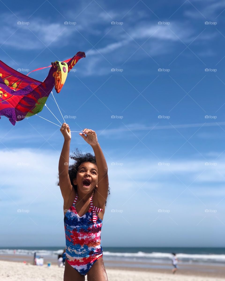First time flying a kite. 