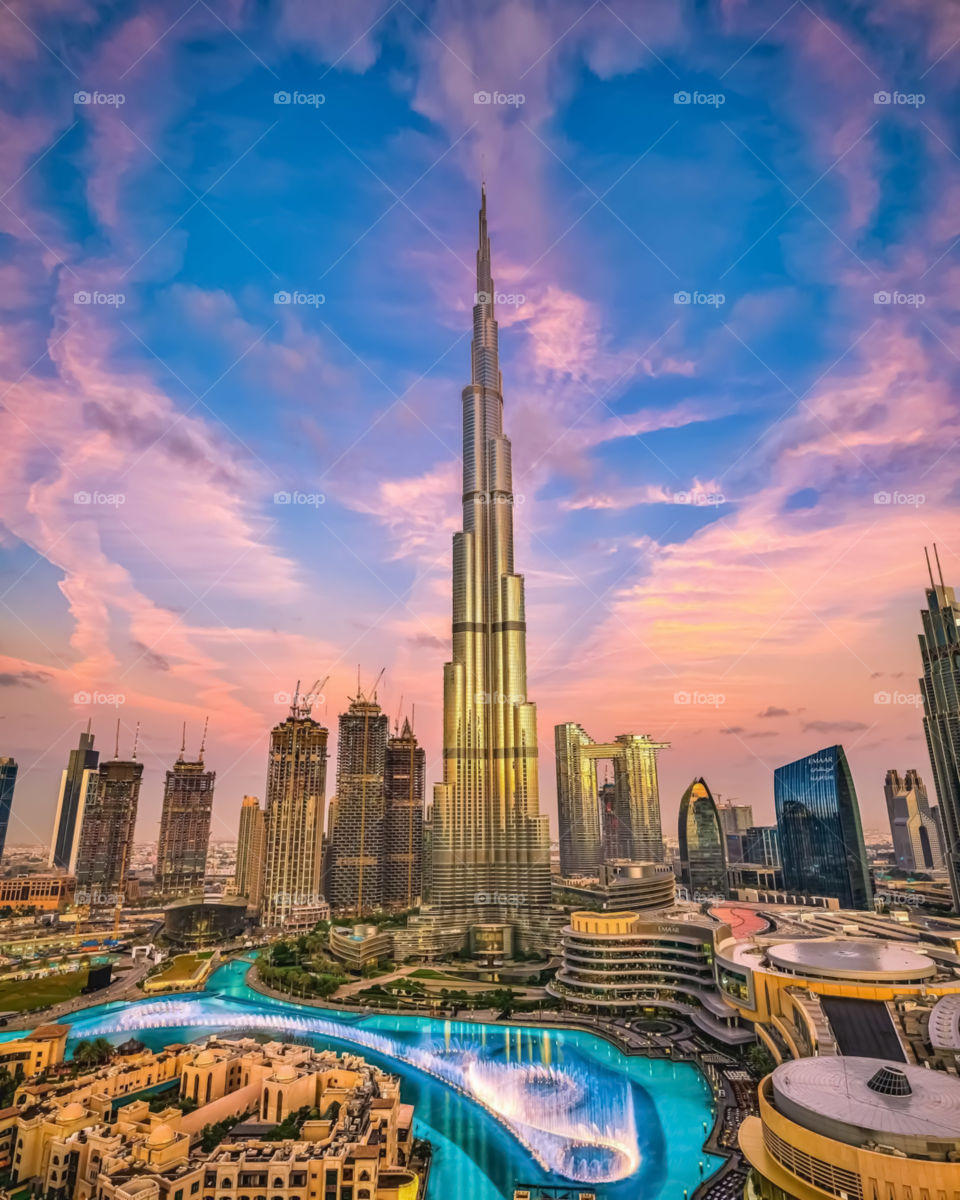 Sunrise over the world’s tallest building
