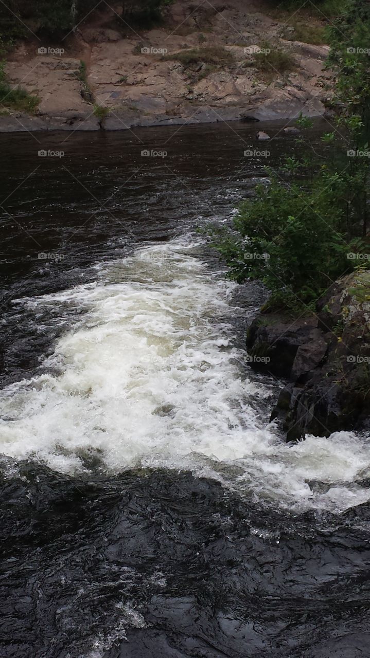 Rushing Waters. Waterfall in Wisconsin