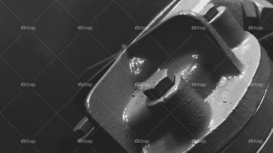 Equipamento, máquina, oficina, parafusos, ferro, motor, parte de um compressor de ar.