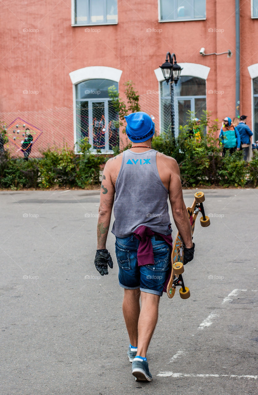 A man with skateboard 