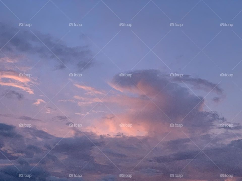Evening sunset sky of Borneo