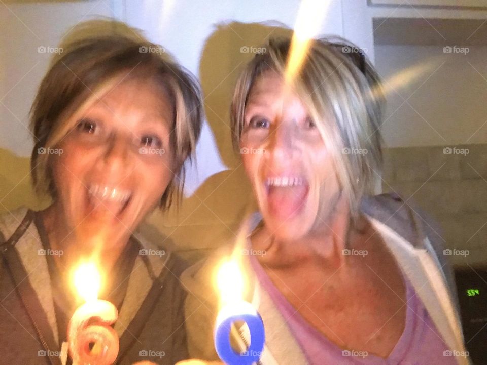 Sisters love singing birthday 