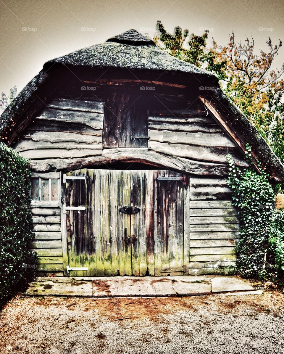 Shed. Old wooden shed