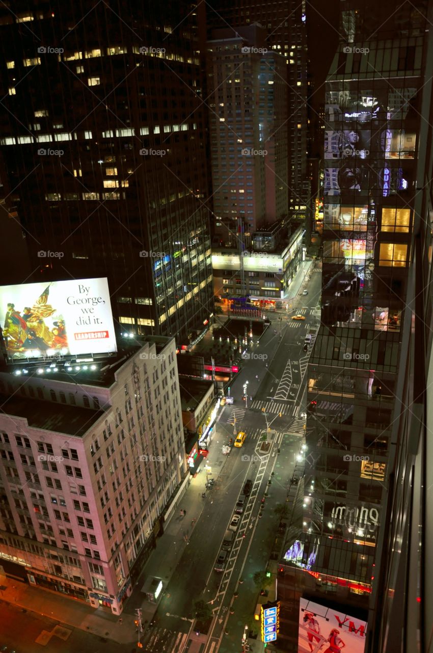 Manhattan roads at night