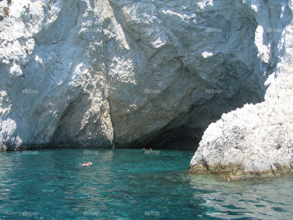 Blue caves of Zakinthos island