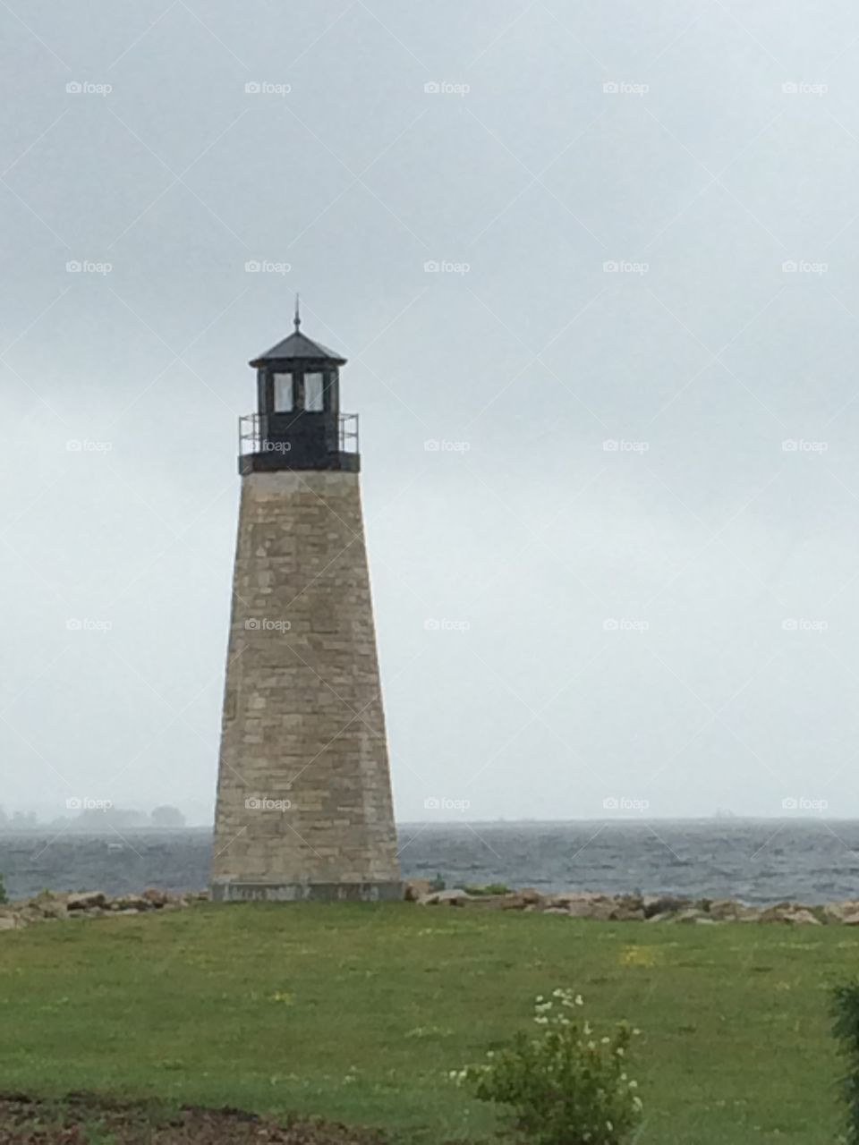 Lighthouse in the rain