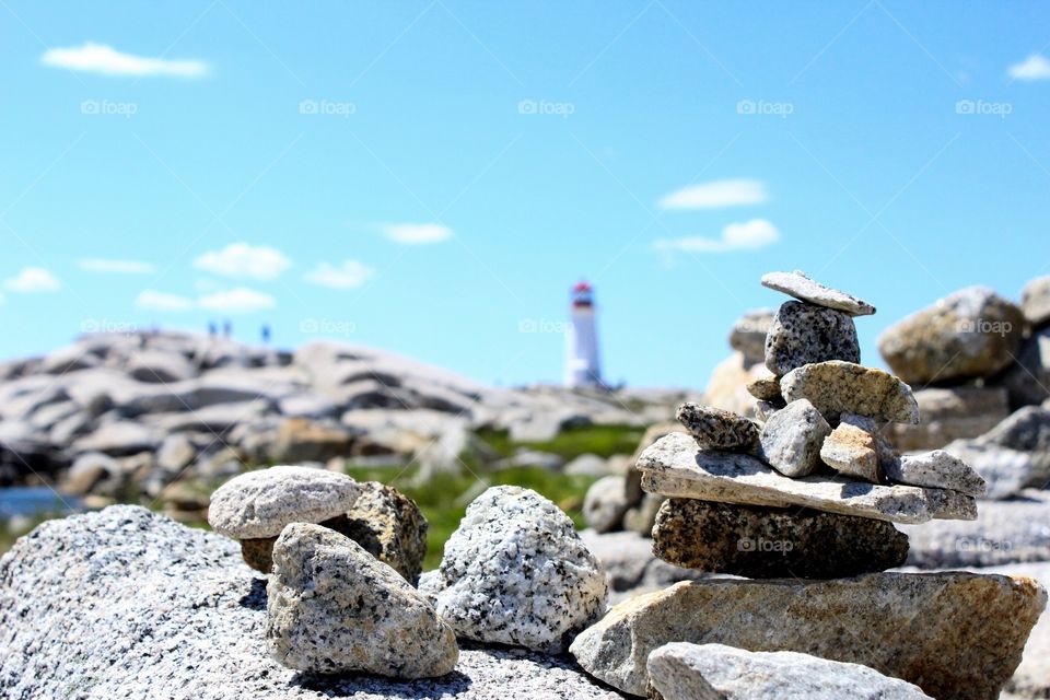 Nova Scotia Peggy's cove iconic lighthouse 