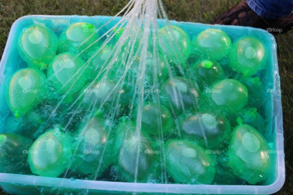 Watering balloons