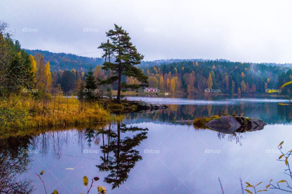 Sør-Elvåga lake, Akershus. Norway