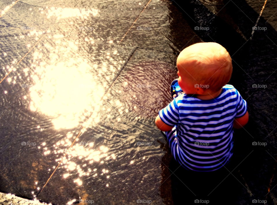 golden hour & baby. little cute boy durning golden hour