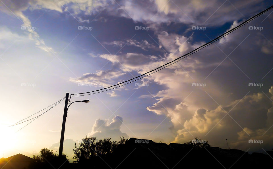 viewing sky at the evening.