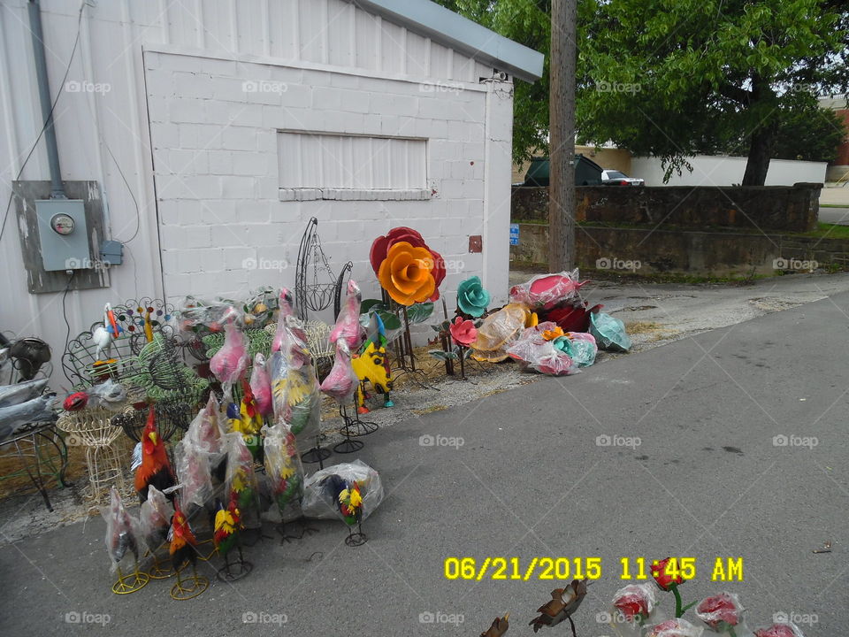 steel roses 2. This is some more pictures of the same steel roses on display at a flea market in Weatherford Texas