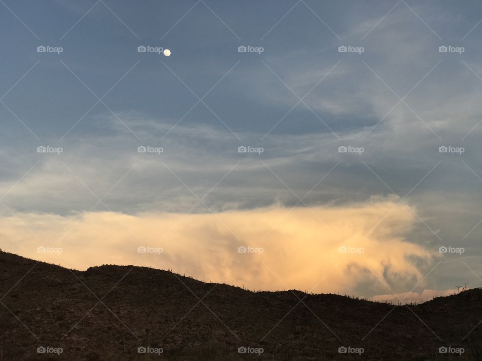 Mountain Moonrise Cloudscape 