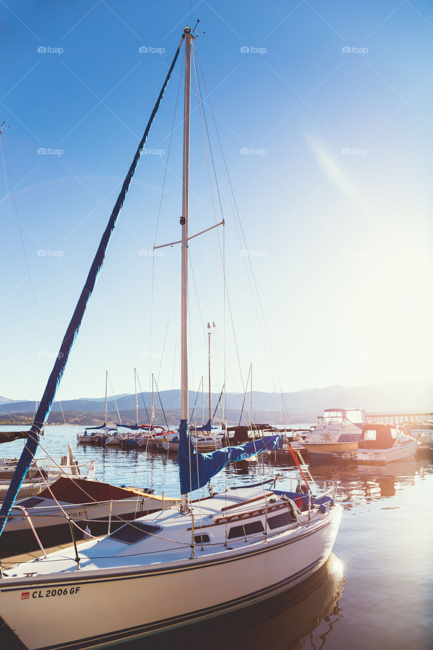 Summer time sailing ...I took this picture last year summer of 2018 in Colorado ,very early in the morning ..It was so beautiful to actually catch the sun rise so early.Yes it was hot but it was worth it.