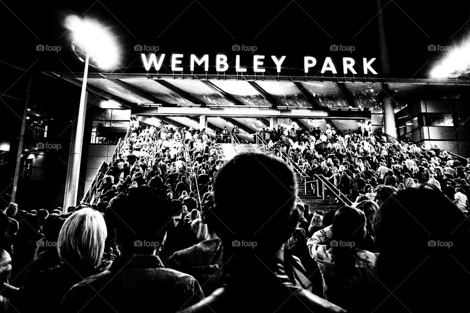 Wembley Park Underground Station ... crowd control after Ed Sheeran Concert