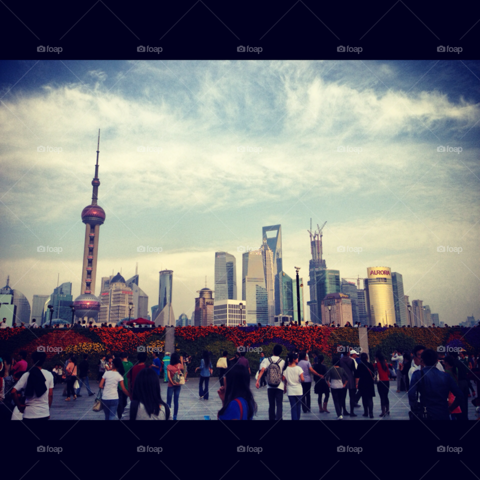 city skyline shanghai by KengPP