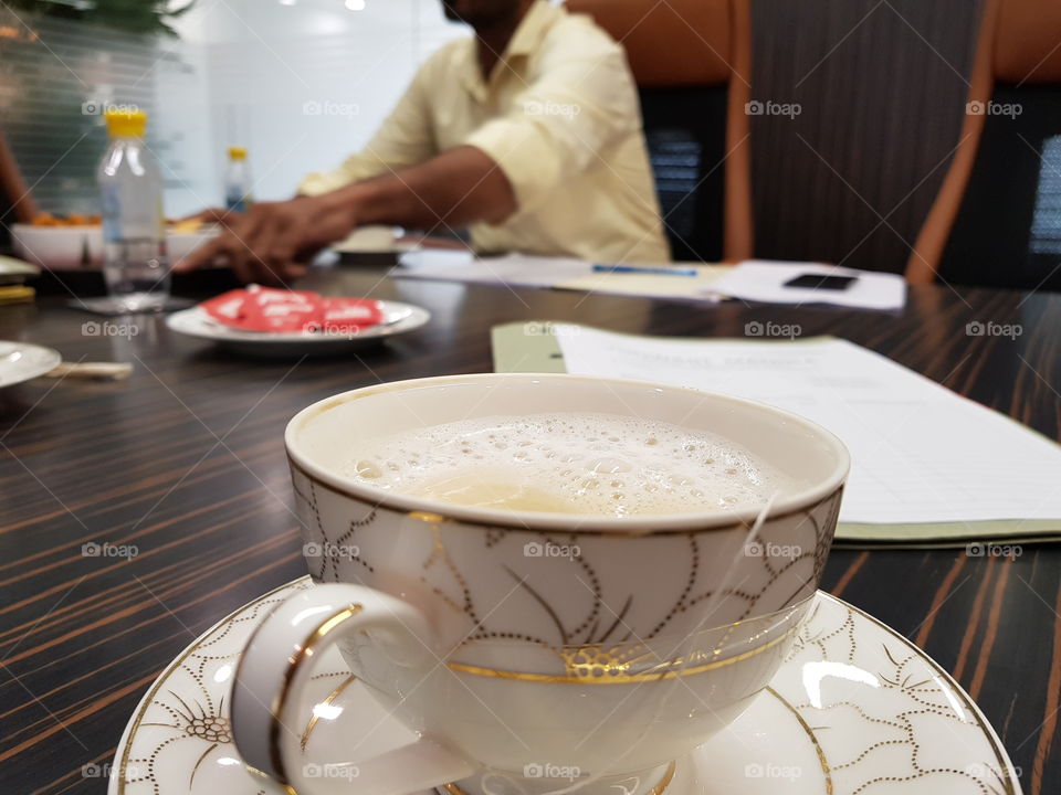 Tea during meeting