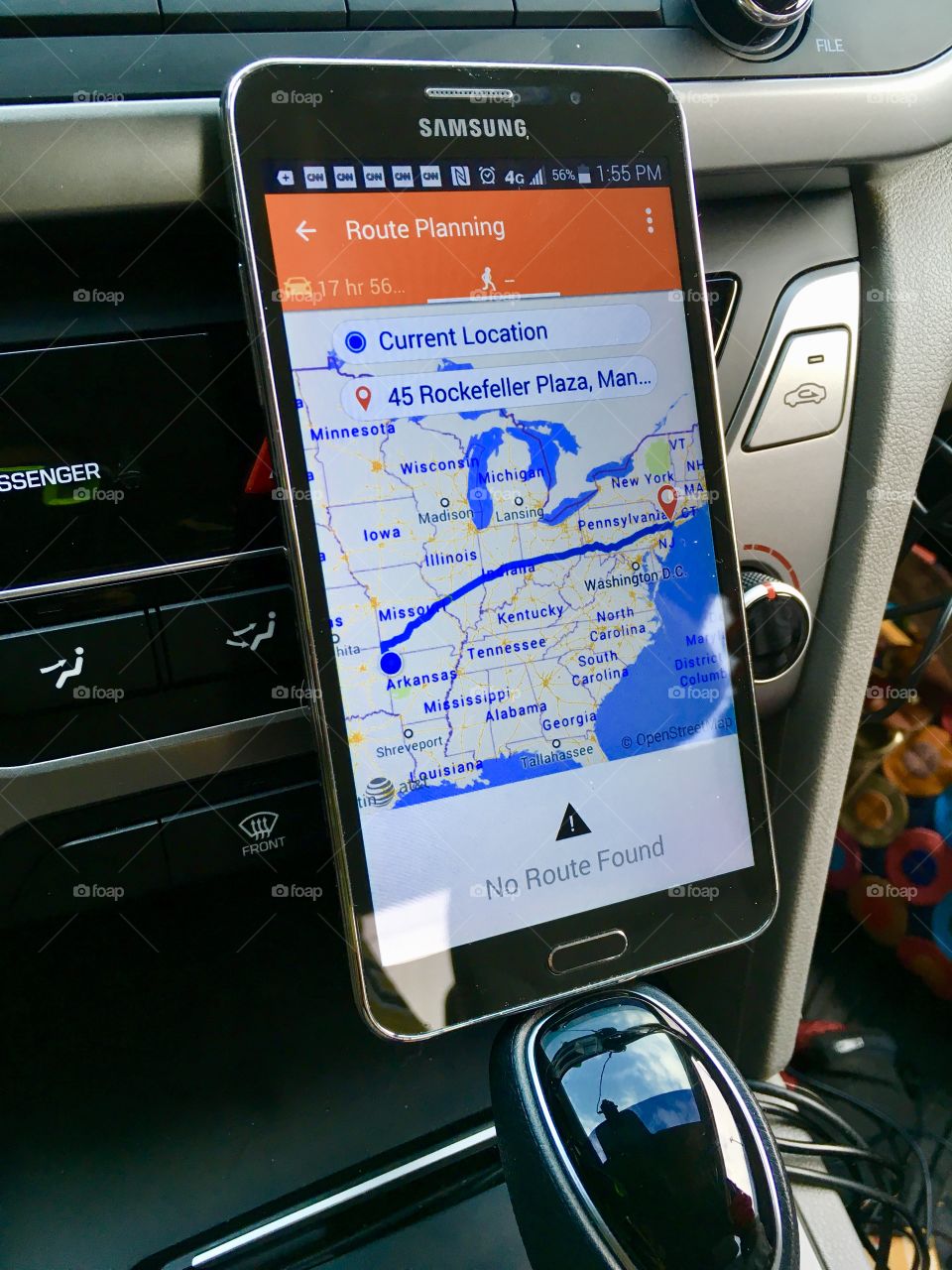 Road trip ready. Using my gps to find different places in New York using navigation. Using my Samsung galaxy phone 