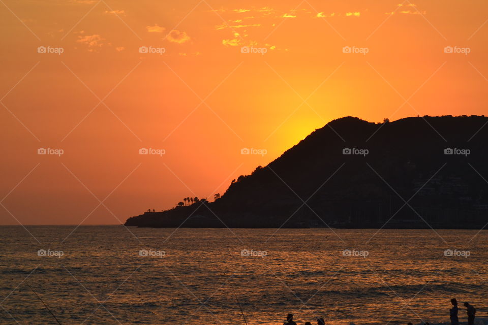 View of sea during sunset