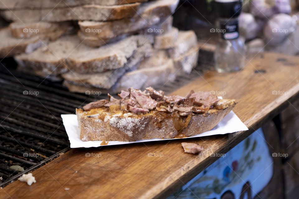 Traditional Galician bread chunk