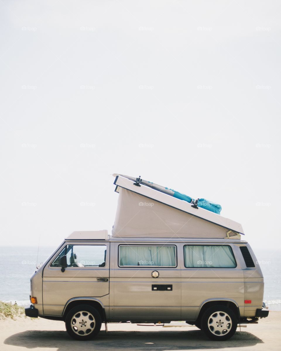 Camper on the beach 