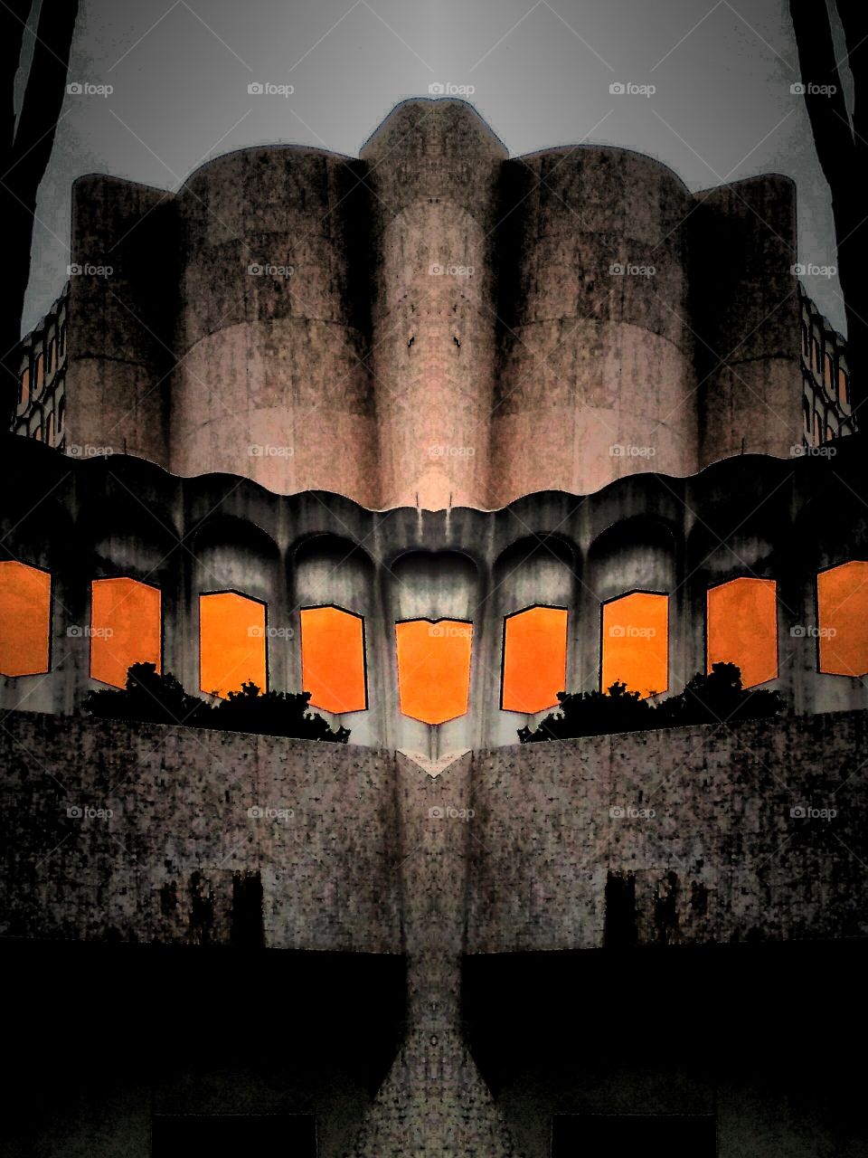 View of ancient fortress building