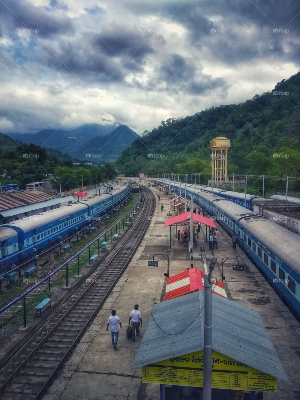 # railway station# cloudy# humid weather# mountain view# relax mode# lovely weather#