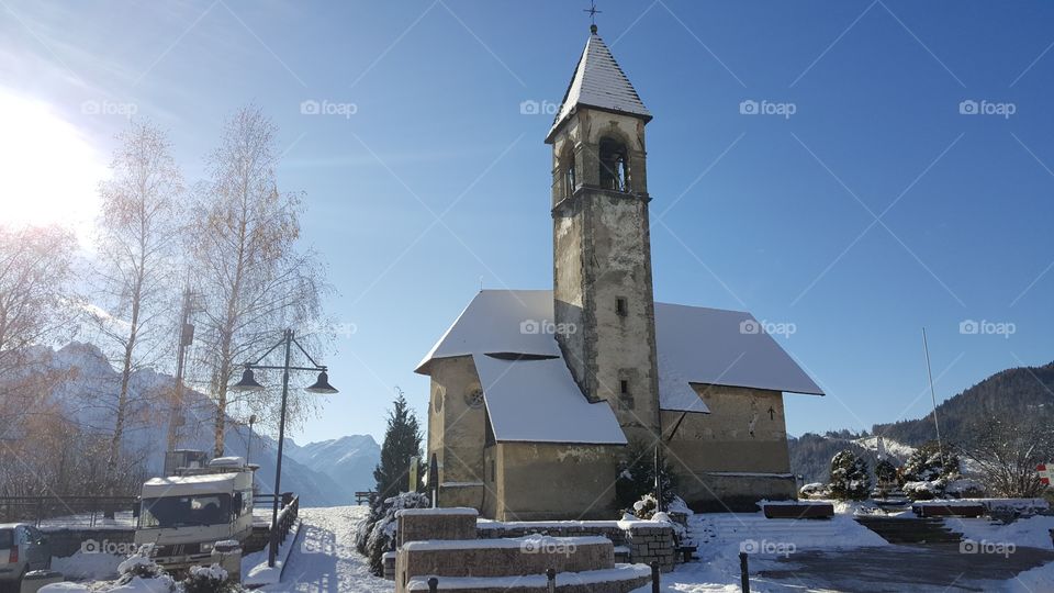 snowed church