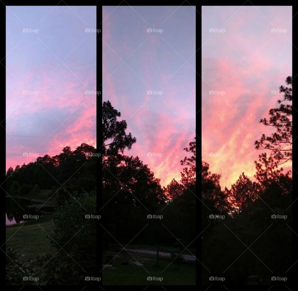 three phases of the sunset, the sky is on 🔥