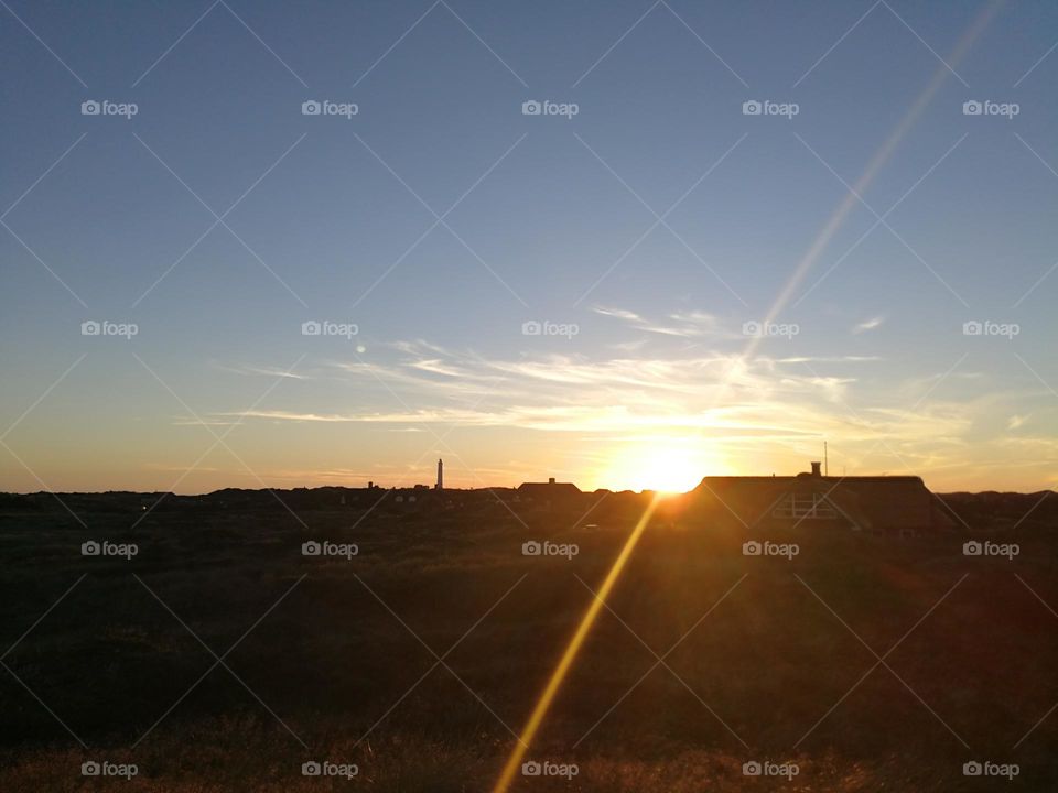 Sunset at Blåvand, Danmark