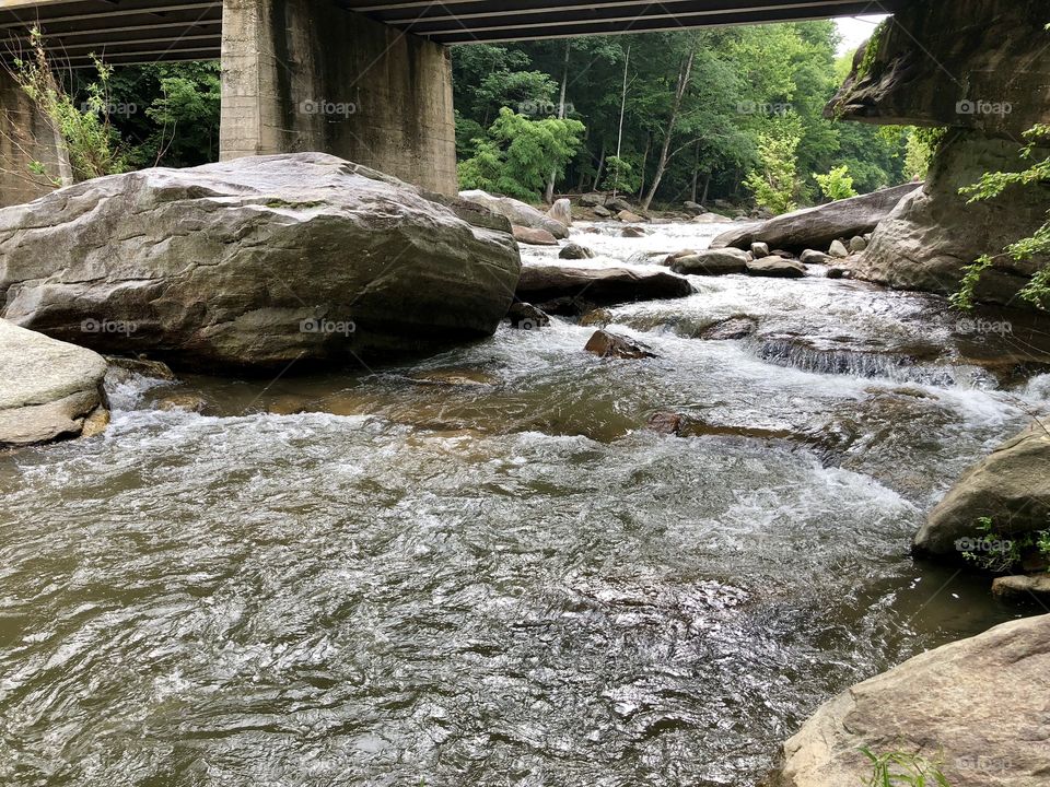 Giant rocks little stream