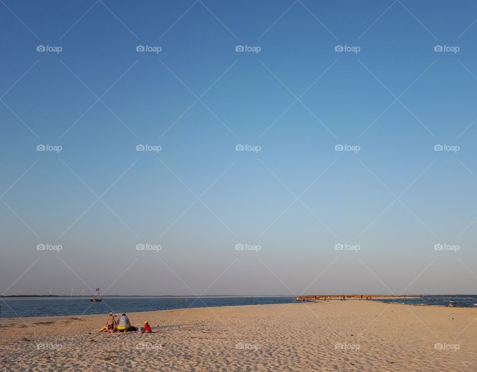 Family picnic at the beach