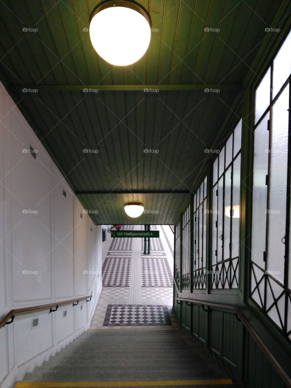 One of the art deco underground station in Vienna. Simple elegance.