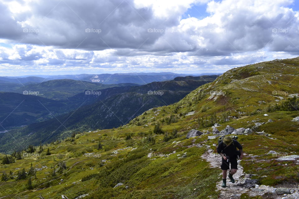 Hiking in Skorve, Seljord, Telemark, Norway 