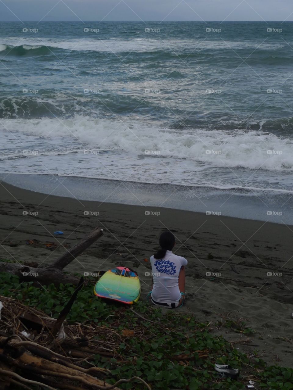 Waiting for better waves in Baler, Aurora, Philippines