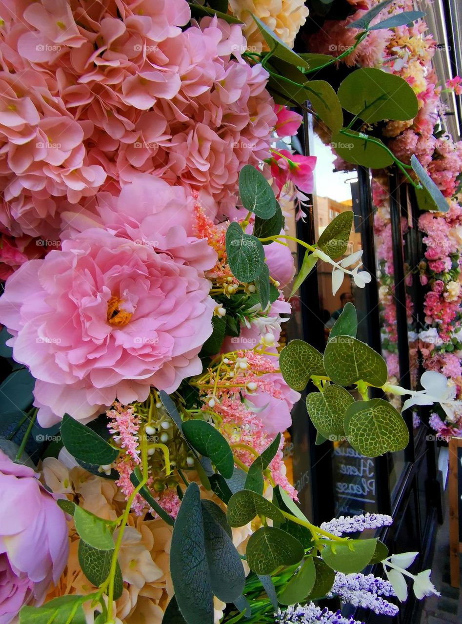 Springtime in the city. London streets. Blooming time.