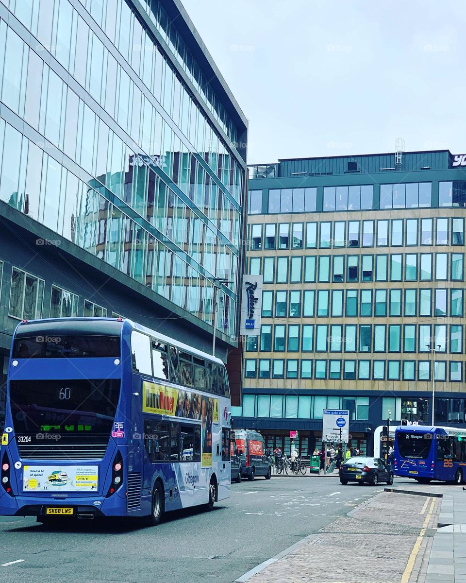 City traffic and buildings