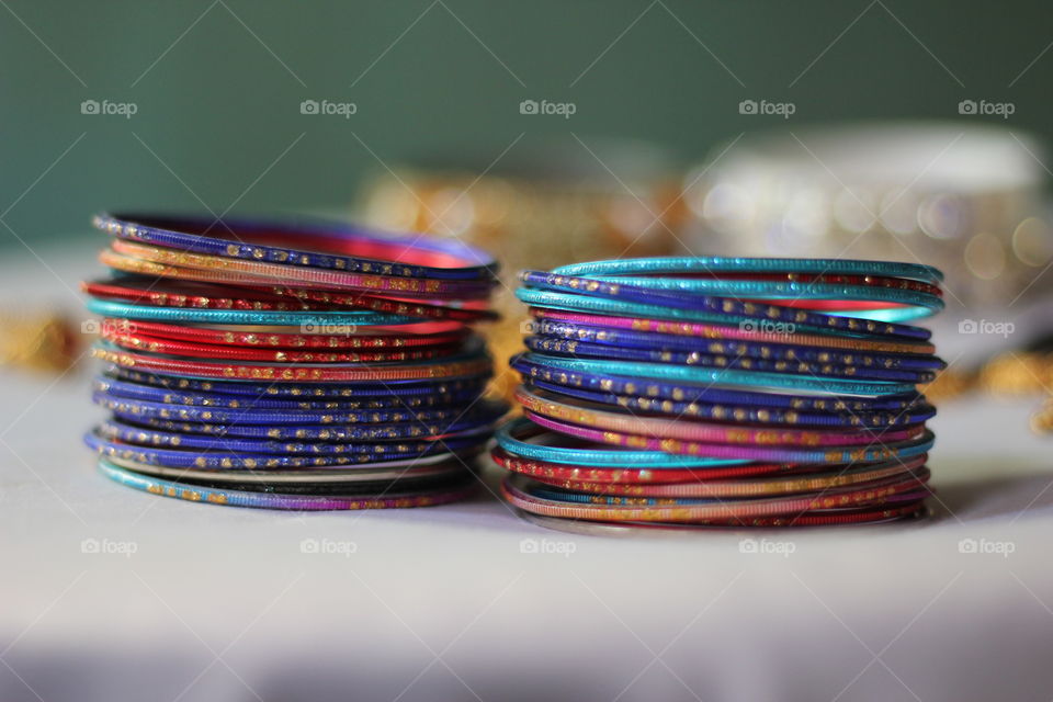 Colourful designer bangles