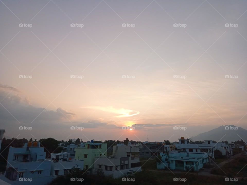 *ravarma* Beautiful sunset, Colors clouds, Art of sky, Red sun, Happy evening