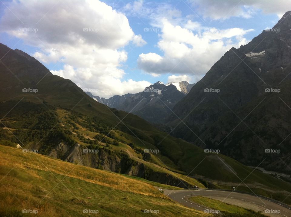Scenic sight of col d'Izoard in France