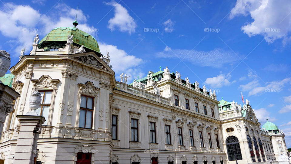 Belvedere palace architecture in vienna, Austria 