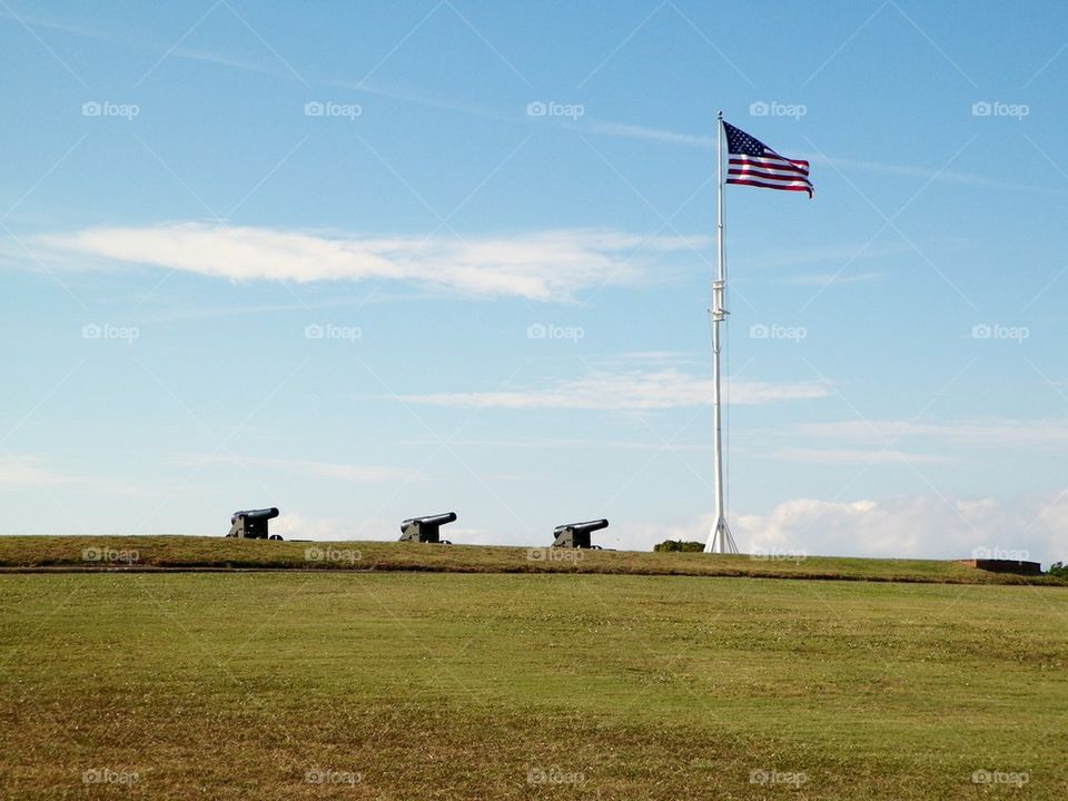 flag flying high