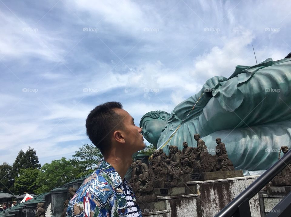 Nanzo-in (南蔵院?) is a Shingon sect Buddhist temple in Sasaguri, Fukuoka Prefecture, Japan. It is notable for its bronze statue of a reclining Buddha, said to be the largest bronze statue in the world.