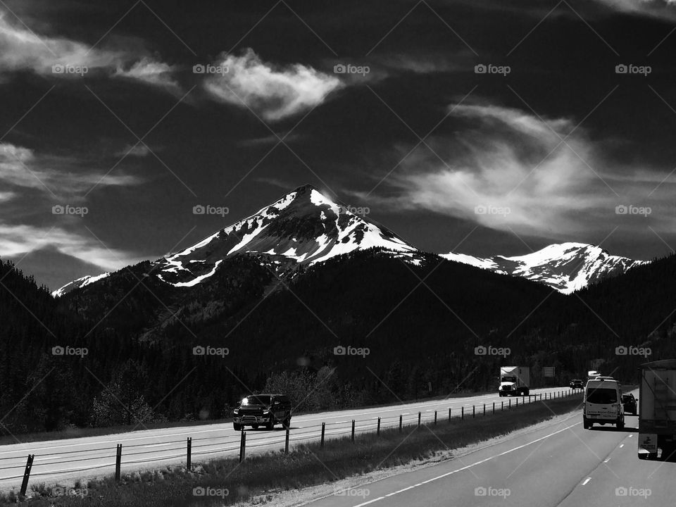 Mountains and cliffs